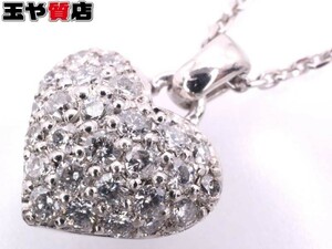 ヴァンドーム Vendome ダイヤ0.26ct ハート ペンダント ネックレス pt950 pt850 プラチナ