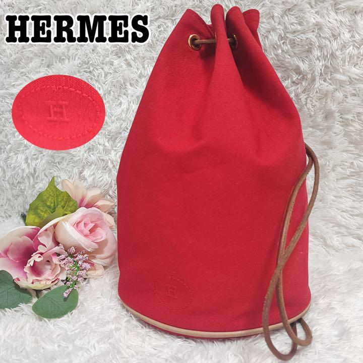 美品】HERMES エルメス ポロションミルルGM ショルダーバッグ 巾着