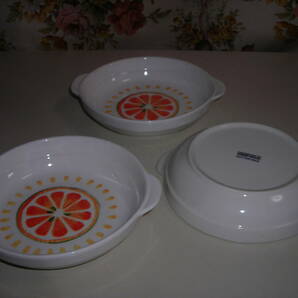 R4 05★ミスド ミスタードーナツ グラタン皿３枚セット お皿 プレート 非売品の画像3