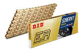 DID 520ERV7-102L ZJ(カシメ) GOLD 4525516361163 大同工業株式会社 D.I.D バイクチェーン