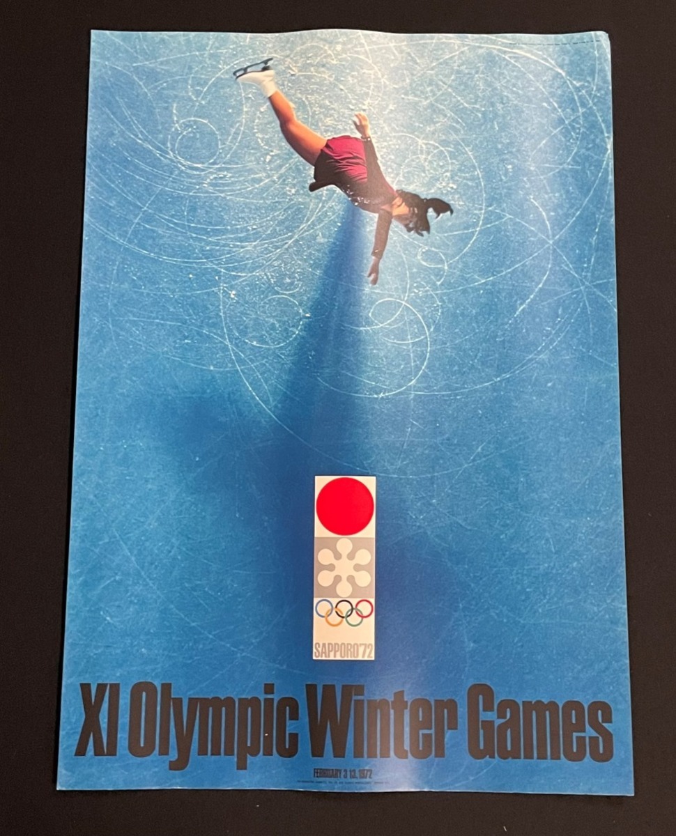 札幌オリンピック 1072年 フィギュアスケート 大判ポスター B1 亀倉 
