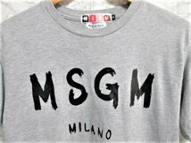 ☆MSGM エムエスジーエム ロゴ プリント Tシャツ 半袖/メンズ/M☆グレー_画像3