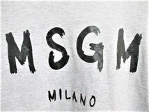 ☆MSGM エムエスジーエム ロゴ プリント Tシャツ 半袖/メンズ/M☆グレー_画像4