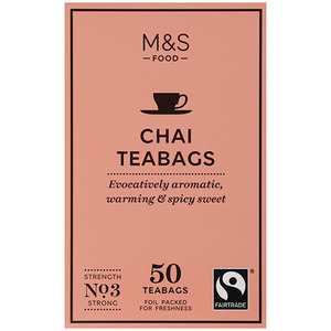 香港直送品 / Marks & Spencer Chai Teabags マークス＆スペンサー チャイ 紅茶 50ティーバッグ 125g