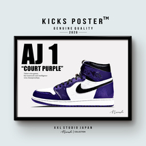 AJ1 エアジョーダン1 ハイ コートパープル COURT PURPLE キックスポスター 送料無料 AJ1-54_画像1