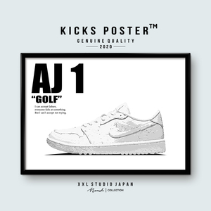 AJ1L ゴルフ ホワイト Golf White スニーカーポスター 送料無料 エアジョーダン1ロー AJ1-L37