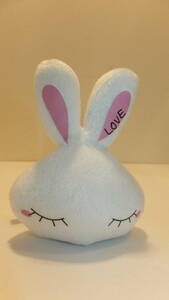 ★White Rabbit★Funny Plush toy ラブうさぎ　ぬいぐるみキーホルダー　USED IN JAPAN