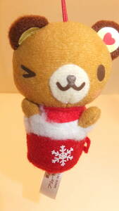 ★TENORIKUMA★Sanrio Small Plush toy てのりくまマスコットぬいぐるみミキーホルダー　サンリオ Rilakkuma　USED IN JAPAN