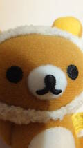 ★Rilakkuma★ Sanrio plash toy リラックマぬいぐるみキーホルダー USED IN JAPAN サンリオ　おやすみマスコットキーチェーン　　非売品_画像3