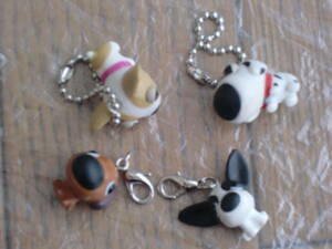  old gashapon *THE DOG The * dog * ball chain 4 kind 