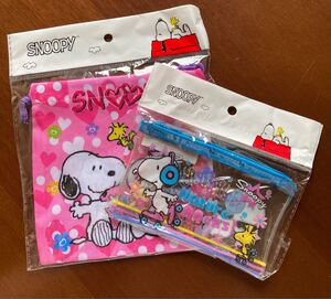SNOOPY巾着袋・クリアポーチ