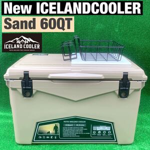 新品　New ICELAND COOLER アイスランドクーラーボックス 60QT 期間限定セール　サンド