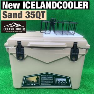 新品　アイスランドクーラーボックス 35QT ICELANDCOOLER BOX 期間限定セール　購入特典付き　サンド　早い者勝ち