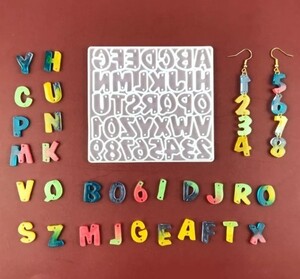 アルファベット 数字 シリコンモールド