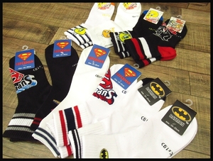  free shipping G② new goods Superman tui- tea Tom . Jerry American Comics wa-na- character socks socks 10 pairs set 23~25cm ③