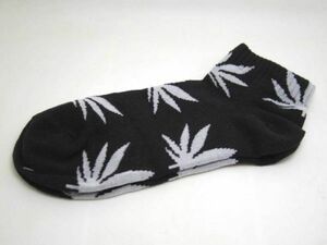  men's short socks Mali fana pattern 25~27cm black white socks 