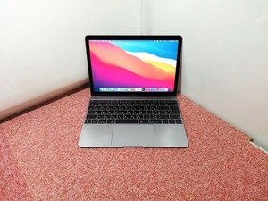Apple MacBook(Retina12-inch,2017)スペースグレイ A1534 Core m3-7Y32 1.1Ghz/8G/SSD256GB爆速/無線LAN内蔵/カメラ/Bluetooth/充放電352回