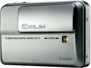 CASIO デジタルカメラ EXILIM (エクシリム) Hi-ZOOM EX-V7SR シルバー(中古品)