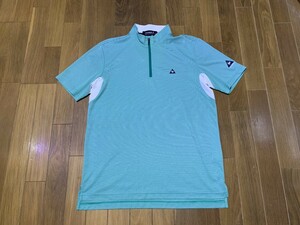 lecoqsportif/ルコック ゴルフ 半袖ジップシャツ M