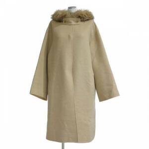 FOXEY フォクシー 34707 Capuche フォックスファー 付 カシミヤ コート R2A-256455