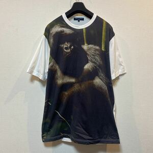 (348) 美品　AD2020 COMME des GARCONS HOMME gorilla graphic TEE ゴリラ　L グラフィック　フォト　プリント　Tシャツ　コムデギャルソン