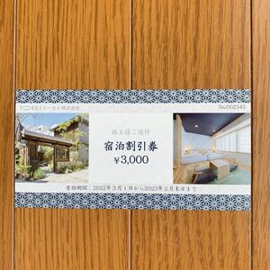 トーセイホテルグループ宿泊3,000円割引券 2023年2月末日有効期限迄