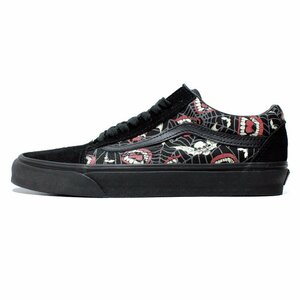 新品 VANS バンズ ヴァンズ US企画 OLDSKOOL オールドスクール スカル 蜘蛛の巣 ホラー コミカル 黒ソール US9.5（27.5cm）