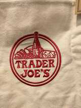 TRADER JOE'S トレーダージョーズ エコバック トートバッグ キャンバストート ロゴ刺繍 大容量 生成り アイボリー ネイビー OT220522_画像6