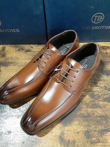 メンズ ビジネスシューズ 紳士靴 ドレスシューズ 防滑 251-BROWN