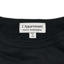 アパルトモン アメリカーナ 味わい深い製品染め AC Long T-sh ロゴ Tシャツ ロンT ブラックA 黒 AMERICANA L'Appartement_画像5