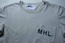 MHL.マーガレットハウエル☆PRINTED JERSEYLOGO Tシャツ M ベージュ 日本製☆596-616525_画像5