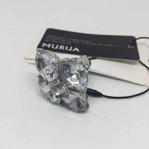 【新品】 MURUA ムルーア アクリルストーン リング 指輪 クリア F