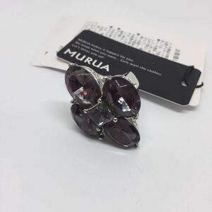 【即納】 MURUA ムルーア アクリルストーン リング 指輪 ブラック F