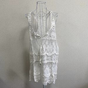 [ new goods ] LagunaMoon Laguna Moon race tunic One-piece white F