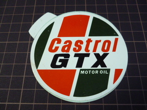 Castrol GTX MOTOR OIL ステッカー (80mm) カストロール モーター オイル カストロ