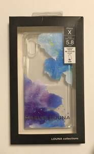 Ｍ36: iphoneケース 新品 UNiCASE 送料込　Louna Collections Water Color for iPhoneXS/X (night)米軍軍事規格