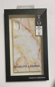 Ｍ47-1: iphoneケース 新品 UNiCASE 送料込　大理石柄　Maelys Collections Marble for iPhoneXS/X (Pink)