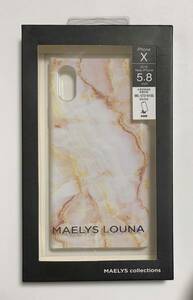 Ｍ47-2: iphoneケース 新品 UNiCASE 送料込　大理石柄　Maelys Collections Marble for iPhoneXS/X (Pink)