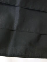 ■Ｗ61/黒ブラック/ポリエステル/47cmミニ丈スカート/ティアード未使用品■送料無料■_画像3