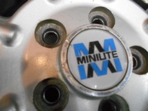 【TL478】MINILITE ミニライト アルミホイール 4本セット!! 5.5J +55 PCD100-5 56φ インプレッサなど♪_画像7