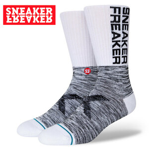 STANCE FREAKER サイズL WHITE SNEAKER FREAKER スニーカーフリーカー コラボモデル インフィニット クルー ソックス 靴下