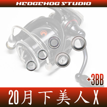 【ダイワ】20月下美人X LT1000S-P, LT2000S-P, LT2000S用 MAX8BB フルベアリングチューニングキット【SHGプレミアムベアリング】/.._画像2