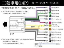 メール便送無/即決　三菱オーディオハーネス 14P/PO7S-パジェロ ジュニア_画像2