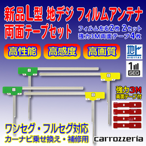 ★メール便 送料無料 L型フィルムアンテナ両面テープ付 ナビ載せ替え 地デジ補修 カロッツェリア AVIC-HRV022　PG11MO64C