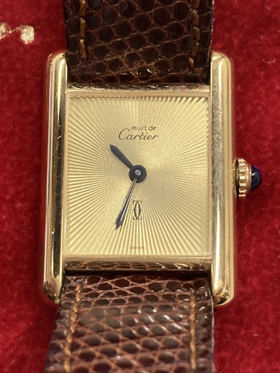 ヤフオク! -「カルティエ 時計 レディース 美品」(マストタンク 販売値下 ☆美品☆ カルティエ マストタンクARGETレディース 腕時計(アナログ)