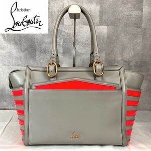 美品 定価259,800円 Christian Louboutin クリスチャン ルブタン ゴールド金具 ショルダーバッグ ハンドバッグ トートバッグ レザー