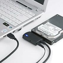 サンワサプライ SATA-USB3.0変換ケーブル HDD/SSD/光学式ドライブ ケーブル長0.8m USB-CVIDE3_画像1