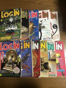 パソコン情報誌 月刊ログイン　LOGIN 1987年発売　　1月〜12月分　不揃い11冊