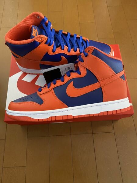 即決 NIKE DUNK HIGH retro Orange and Deep Royal 28.0cm US10 ナイキ ダンク ハイ オレンジ ディープロイヤル 国内正規 SNKRS