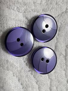 3415　約18㍉ 青紫　パープル　 ボタン ３個セット　ビンテージ　 未使用品　手芸　裁縫　おしゃれ　ハンドメイド　DIY　リメイク